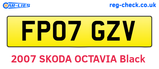 FP07GZV are the vehicle registration plates.
