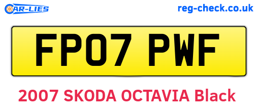 FP07PWF are the vehicle registration plates.