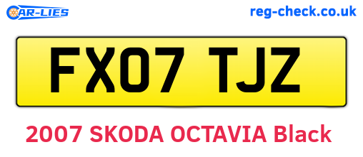 FX07TJZ are the vehicle registration plates.