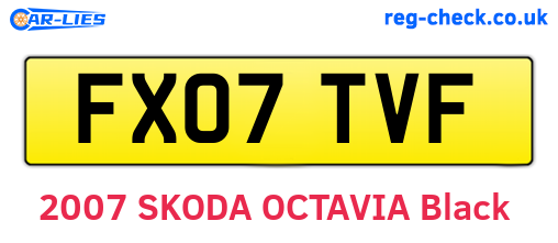 FX07TVF are the vehicle registration plates.