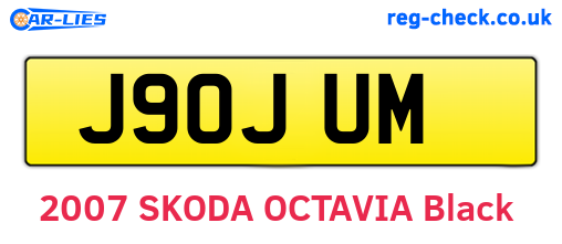 J90JUM are the vehicle registration plates.