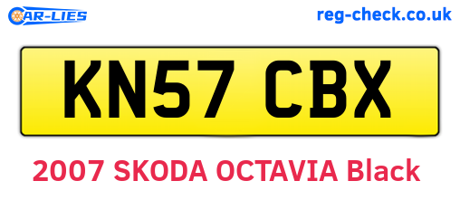 KN57CBX are the vehicle registration plates.