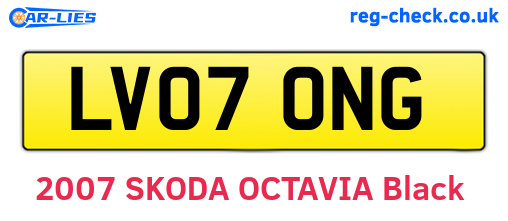 LV07ONG are the vehicle registration plates.