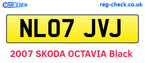 NL07JVJ are the vehicle registration plates.