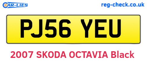PJ56YEU are the vehicle registration plates.