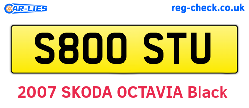 S800STU are the vehicle registration plates.