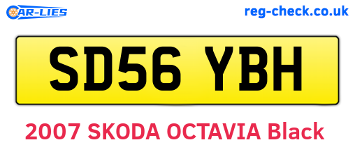 SD56YBH are the vehicle registration plates.