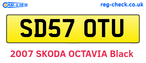 SD57OTU are the vehicle registration plates.