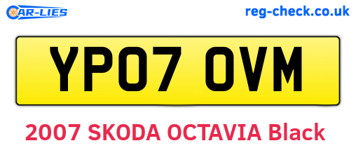 YP07OVM are the vehicle registration plates.