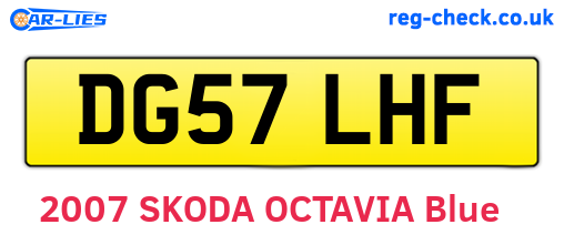 DG57LHF are the vehicle registration plates.