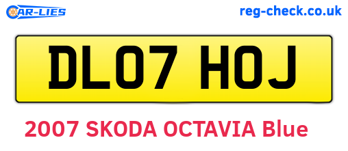 DL07HOJ are the vehicle registration plates.