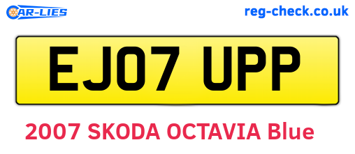 EJ07UPP are the vehicle registration plates.
