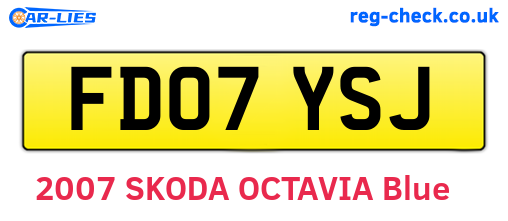 FD07YSJ are the vehicle registration plates.