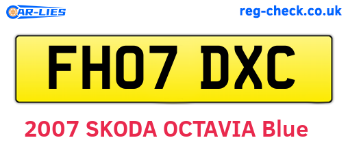FH07DXC are the vehicle registration plates.