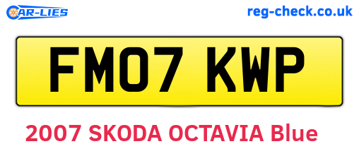 FM07KWP are the vehicle registration plates.