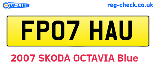 FP07HAU are the vehicle registration plates.