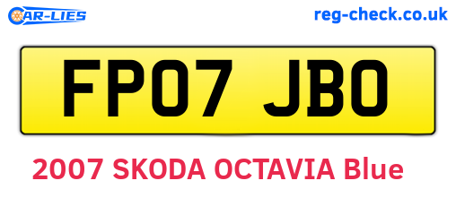 FP07JBO are the vehicle registration plates.