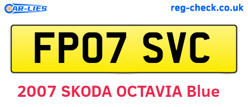 FP07SVC are the vehicle registration plates.