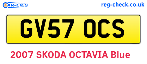 GV57OCS are the vehicle registration plates.