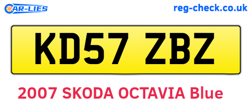 KD57ZBZ are the vehicle registration plates.