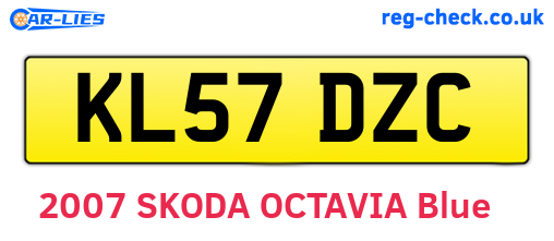 KL57DZC are the vehicle registration plates.