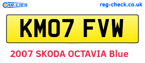 KM07FVW are the vehicle registration plates.