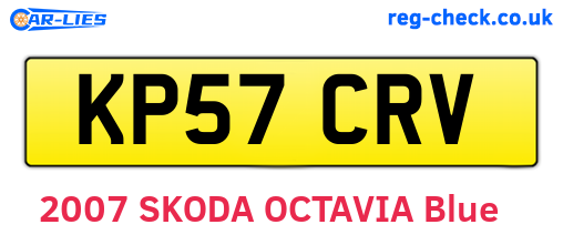 KP57CRV are the vehicle registration plates.
