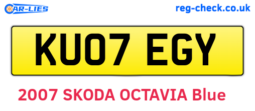 KU07EGY are the vehicle registration plates.