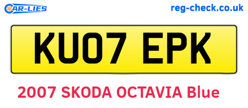 KU07EPK are the vehicle registration plates.