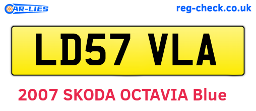 LD57VLA are the vehicle registration plates.