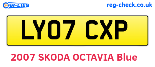 LY07CXP are the vehicle registration plates.