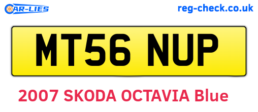MT56NUP are the vehicle registration plates.