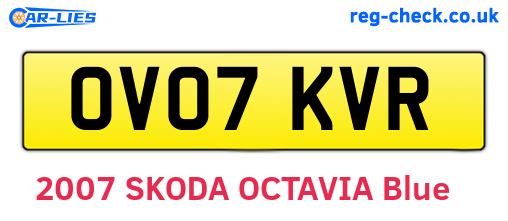 OV07KVR are the vehicle registration plates.