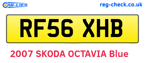 RF56XHB are the vehicle registration plates.