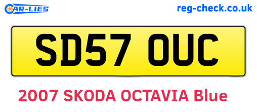 SD57OUC are the vehicle registration plates.