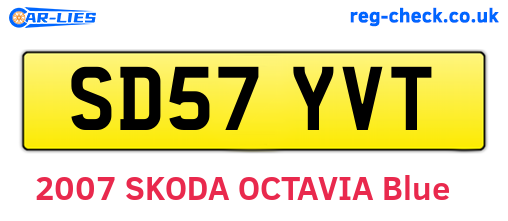 SD57YVT are the vehicle registration plates.