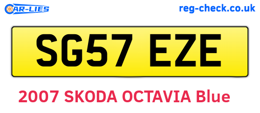 SG57EZE are the vehicle registration plates.