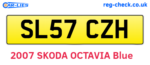 SL57CZH are the vehicle registration plates.