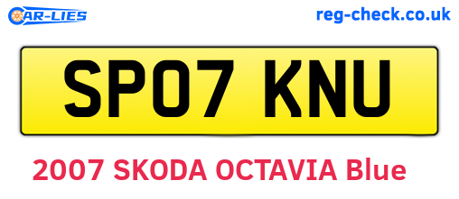 SP07KNU are the vehicle registration plates.