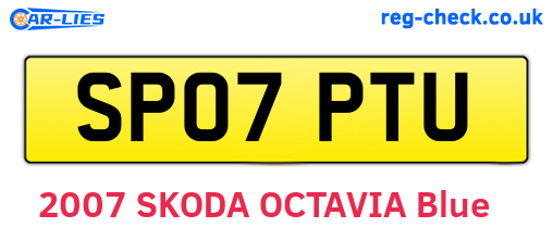SP07PTU are the vehicle registration plates.