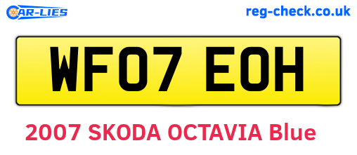 WF07EOH are the vehicle registration plates.