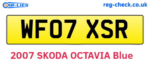WF07XSR are the vehicle registration plates.