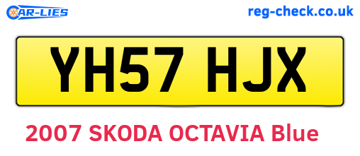 YH57HJX are the vehicle registration plates.