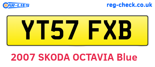 YT57FXB are the vehicle registration plates.