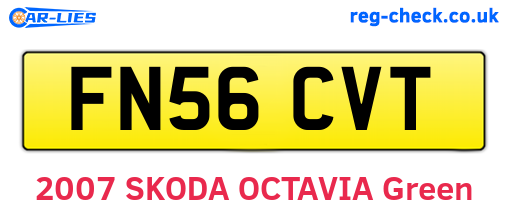 FN56CVT are the vehicle registration plates.