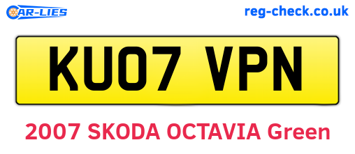 KU07VPN are the vehicle registration plates.