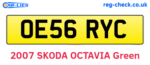 OE56RYC are the vehicle registration plates.