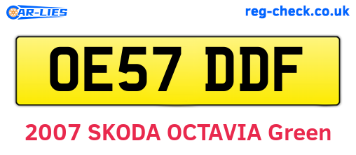 OE57DDF are the vehicle registration plates.