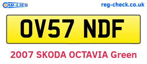 OV57NDF are the vehicle registration plates.