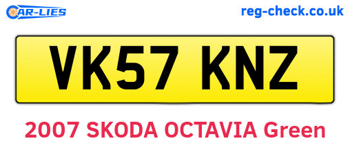 VK57KNZ are the vehicle registration plates.